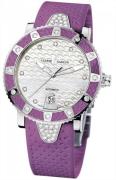 Ulysse Nardin Damklocka 8103-101E-3C-10.17 Ladies Diver Vit/Gummi