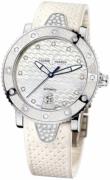 Ulysse Nardin Damklocka 8103-101E-3C-10 Ladies Diver Vit/Gummi Ø40 mm