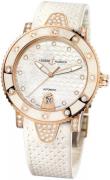 Ulysse Nardin Damklocka 8106-101EC-3C-10 Ladies Diver Vit/Gummi Ø40