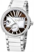 Ulysse Nardin Damklocka 243-10B-7-30-05 Ladies Executive Brun/Stål