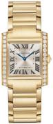 Cartier Damklocka WJTA0040 Tank Francaise Silverfärgad/18 karat gult