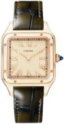 Cartier Herrklocka WGSA0054 Santos Dumont Roséguldstonad/Läder