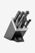 ZWILLING - Knivset med självslipande block Gourmet 7 delar - Svart - K...