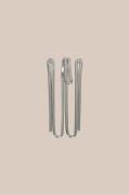 Hasta - Tvåfingerkrok 10p - Silver - Gardintillbehör - Från Homeroom