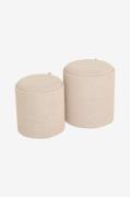 Nordic Furniture Group - Sittpuff Maiko, set om 2 - Beige - Fotpallar ...