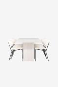 Venture Home - Matgrupp Olga med 6st stolar Chico - Vit - Matgrupper -...
