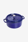 Staub - Gryta La Cocotte rund 22 cm, 2,6 l - Blå - Grytor & kastruller...