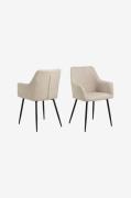 NORDFORM - Lizzy matstol med armstöd 2-pack - Beige - Karmstolar - Frå...