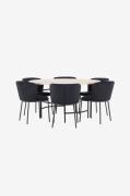Venture Home - Matbord Copenhagen med Edina-stol - Svart - Matgrupper ...