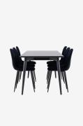 Venture Home - Ellis matbord med Polar matstol - Svart - Matgrupper - ...