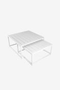 Fritab - Satsbord Easy 60 x 60 x 31 cm, 70 x 70 x 36 cm - Vit - Soffbo...