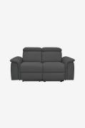 Loft24 - 2-sits soffa med manuell relaxfunktion Pareli - Grå - 2-sits ...