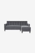Dorel Home - Bäddsoffa 3-sits med schäslong Celine - Grå - Bäddsoffor ...