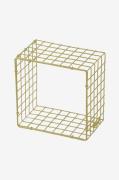 Loft24 - Vägghylla Metall Liten Wire Square - Beige - Hyllor & förvari...