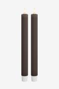 DeluxeHomeart - LED Taper Candle 2,2x24 cm 2 st - Brun - Ljus - Från H...