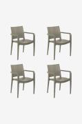 Hanah Home - Stolsuppsättning (4 delar) - Specto Large - Grå - Matstol...