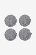 Skinnwille - Sittplätt rund Curly 4-pack - Grå - Sittkuddar & stolsdyn...