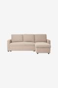 House Nordic - Chaise Longue bäddsoffa Belfast - Beige - Bäddsoffor - ...