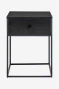 House Nordic - Sängbord med 1 låda Vita - Svart - Sängbord - Från Home...