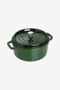 Staub - Gryta La Cocotte rund 26 cm, 5,2 l - Grön - Grytor & kastrulle...