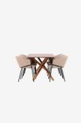 Venture Home - Piazza matbord med Evelina matstol - Beige - Matgrupper...