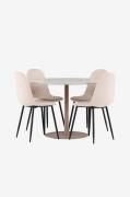 Venture Home - Lycke matbord med Polar matstol - Beige - Matgrupper - ...