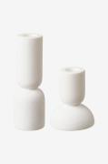 House Nordic - Ljushållare, - set om 2 - Vit - Ljusstakar & lyktor - F...