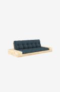 Karup - Base Bäddsoffa m. 2 sidolådor Tre sittplatser - Blå - Bäddsoff...