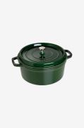 Staub - Gryta La Cocotte rund 28 cm, 6,7 l - Grön - Grytor & kastrulle...