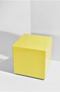 Pastill - Pop kub i färgat glas 35x35 cm - Gul - Småbord - Från Homero...