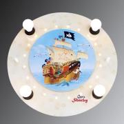 Elobra Capt'n Sharky vägglampa med LED-ljuseffekter