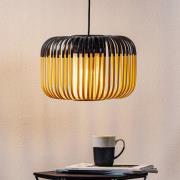 Forestier pendellampa Bamboo S, Ø 35 cm, svart