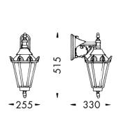 Albert Leuchten Landhausstil utomhusvägglampa 746 S