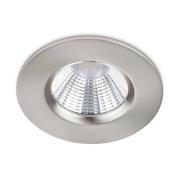 Trio Lighting Nickelfärgad LED-inbyggnadsspotlight Zagros, IP65