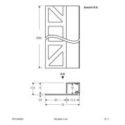 EVN APFL5 kakelprofil aluminium 200 cm x3,3 cm