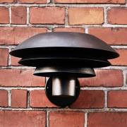 Dyberg Larsen utomhusvägglampa DL31, svart Ø 31 cm
