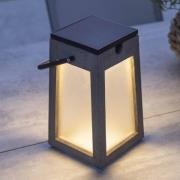 Les Jardins LED-solcellslykta Tecka bärbar, Duratek 25 cm