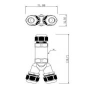 Deko-Light Outdoor multi Y-anslutningsdon för 3 kabel 4-14 mm