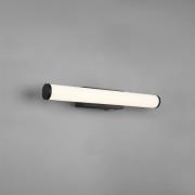 Trio Lighting Mattimo LED-vägglampa, bredd 40 cm, svart, strömbrytare