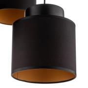 Luminex Pendellampa Soho cylindrisk rund 5 lampor svart/guld