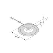 Hera LED-möbelinbyggnadsspot AR 68 4W stål 2 700 K