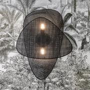 MARKET SET vägglampa Screen, 77 cm hög, svart, rotting