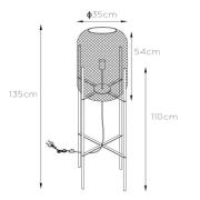 Lucide Mesh golvlampa med fyra ben, svart