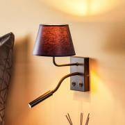 Luminex Vägglampa Soho, konisk, läslampa blå/guld