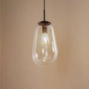 Nowodvorski Lighting Hänglampa Pear M med glasskärm, svart