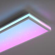 JUST LIGHT. LED-taklampa Mario, CCT, RGB, 100x25cm, vit