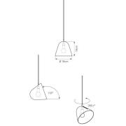 Nyta Tilt S pendellampa kabel 3 m röd, grå