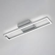 Knapstein Yoko LED-taklampa, upp/ned, 70x13,5 cm, nickel