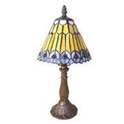 Clayre&Eef Bordslampa 5LL-6110 i Tiffanystil, brun