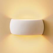 SOLLUX LIGHTING Curve upp/ned vägglampa i vit keramik